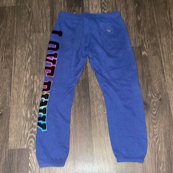 SOLD on eBay!! Pink Victoria's Secret RoyalBlue Logo Love Pink Capri Size:XS - Picture 2 of 13